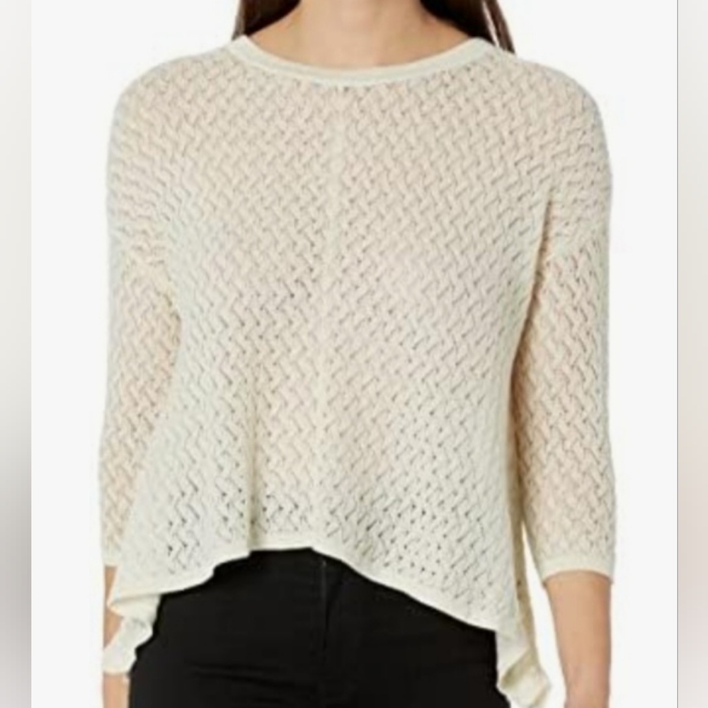Andrea Jovine Lightweight Basketweave Top White L